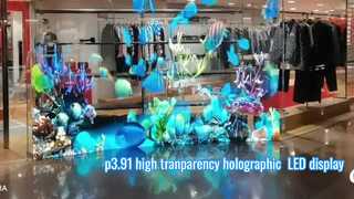 p3.91 structure free high brightness super transparent holographic LED display